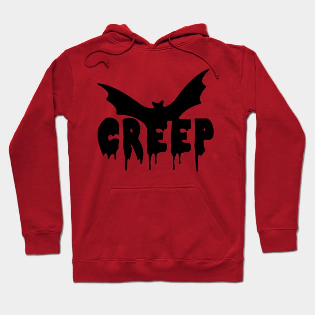 Creep Bat Gothic Aesthetic Grunge Vampiric Punk Halloween Hoodie by Prolifictees